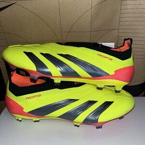 NEW Adidas Predator Elite Laceless FG Cleats Solar Yellow Men Size 7.5 IE2366
